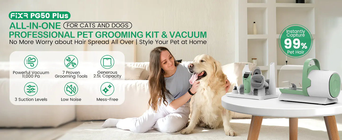 Pet Hair Remover Vacuum Grooming Machine